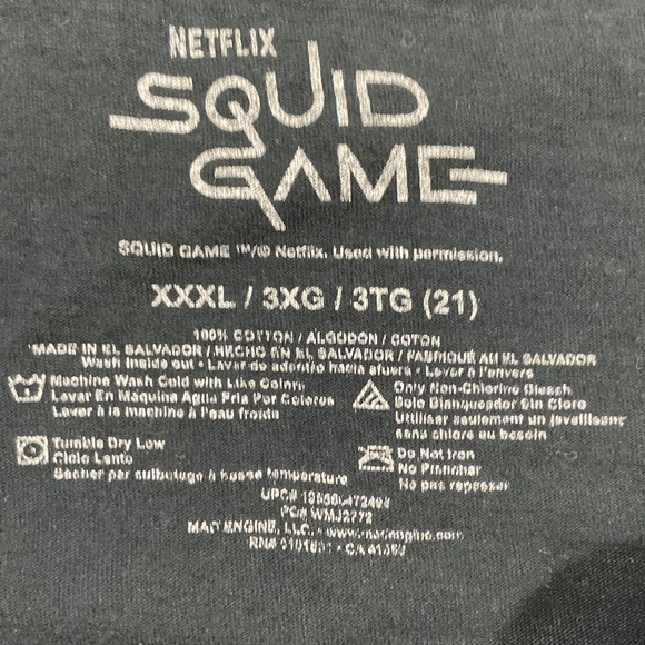 Netflix Squid Game T-Shirt XXXL Red Light Green Light Doll Graphic Tee Unisex - Picture 4 of 4